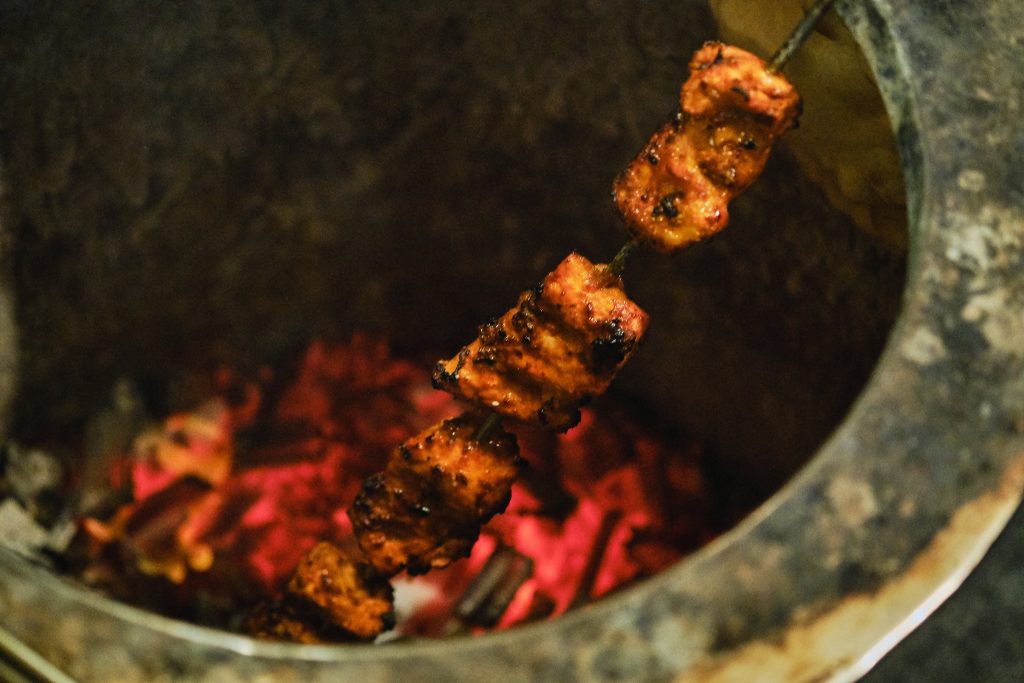 Tandoor grill with softer texture of tofu